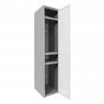 Locker metálico dual grande - 2 puertas blanco